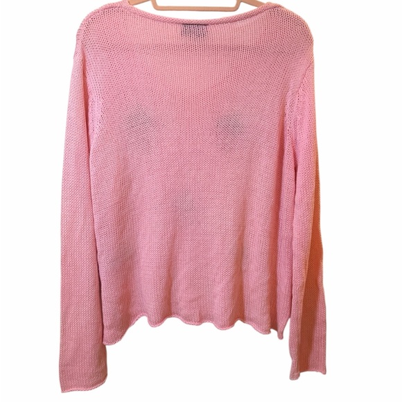Wooden Ships Light Pink Sweater with Strawberry Motif med/large - Picture 2 of 6